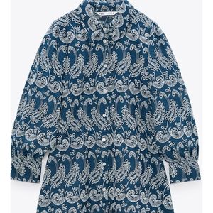 Zara embroidered/eyelet dress L
